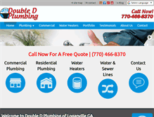 Tablet Screenshot of ddplumbingga.com